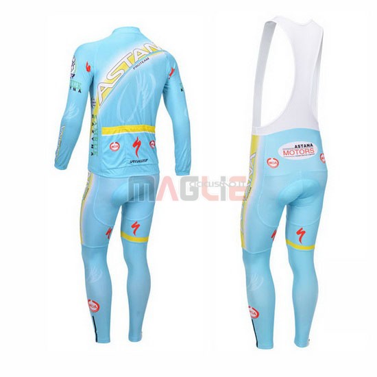 Maglia Astana manica lunga 2013 azzurro