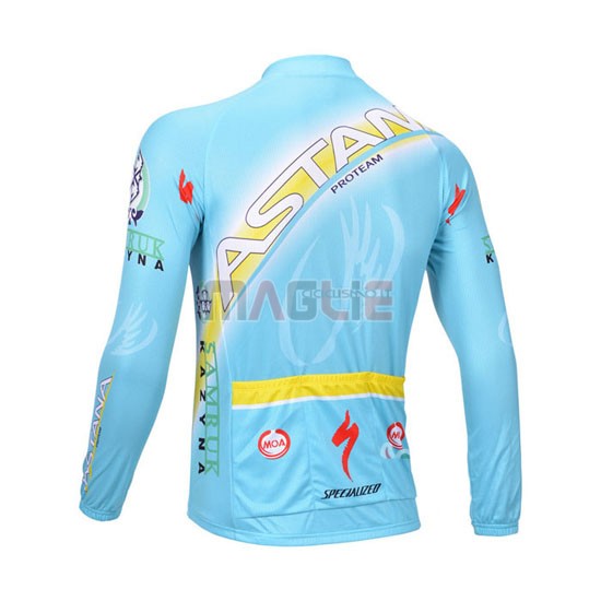 Maglia Astana manica lunga 2013 azzurro