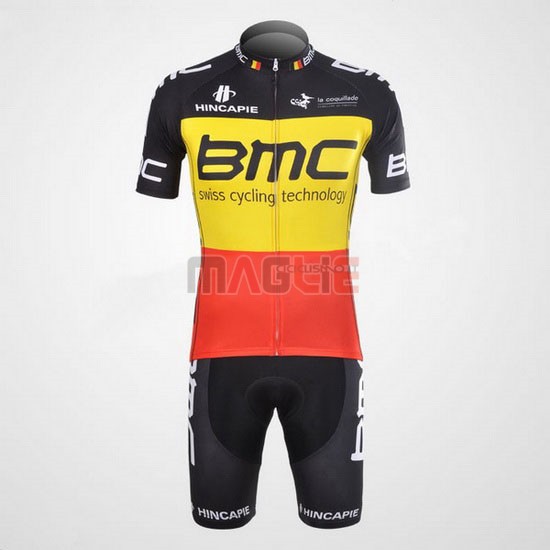 Maglia BMC manica corta 2012 giallo e rosso - Clicca l'immagine per chiudere