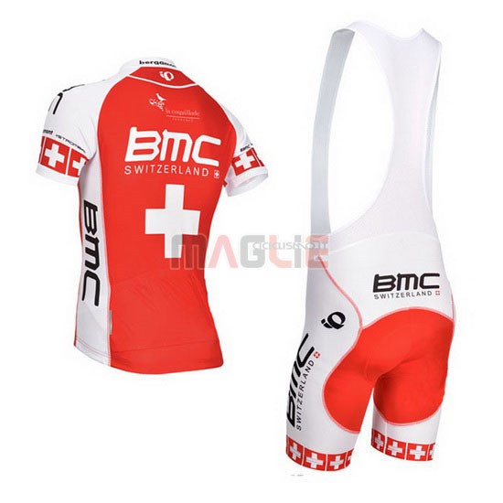 Maglia BMC manica corta 2014 arancione e bianco