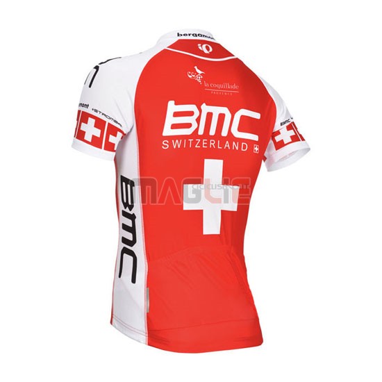 Maglia BMC manica corta 2014 arancione e bianco