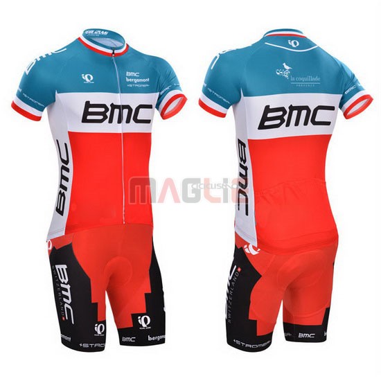 Maglia BMC manica corta 2014 rosso e bianco - Clicca l'immagine per chiudere