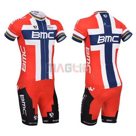 Maglia BMC manica corta 2014 rosso e blu