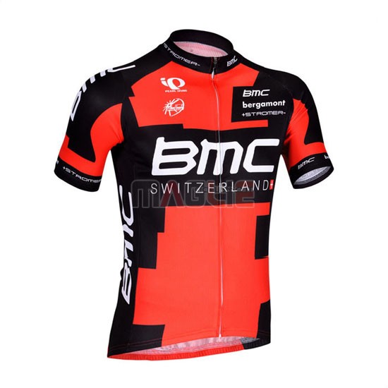 Maglia BMC manica corta 2014 rosso e nero