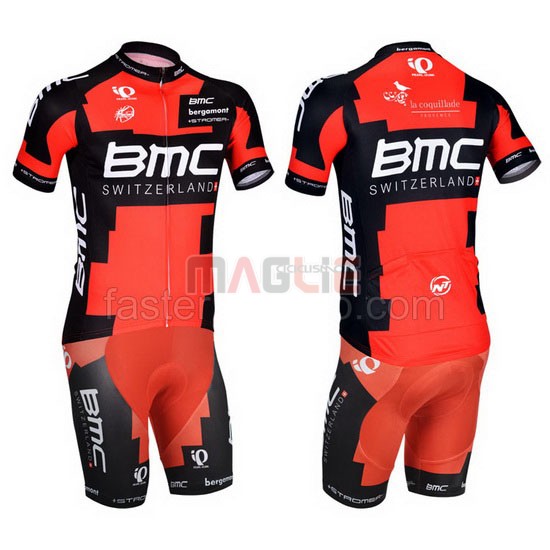 Maglia BMC manica corta 2014 rosso e nero - Clicca l'immagine per chiudere