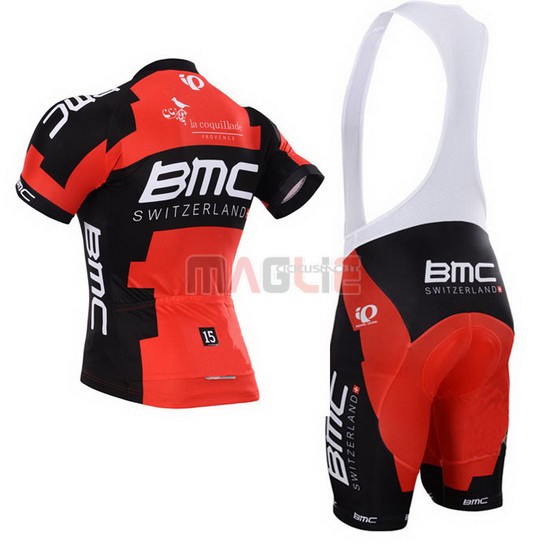 Maglia BMC manica corta 2015 nero e arancione