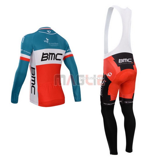 Maglia BMC manica lunga 2014 blu e arancione