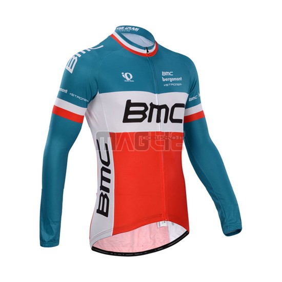 Maglia BMC manica lunga 2014 blu e arancione