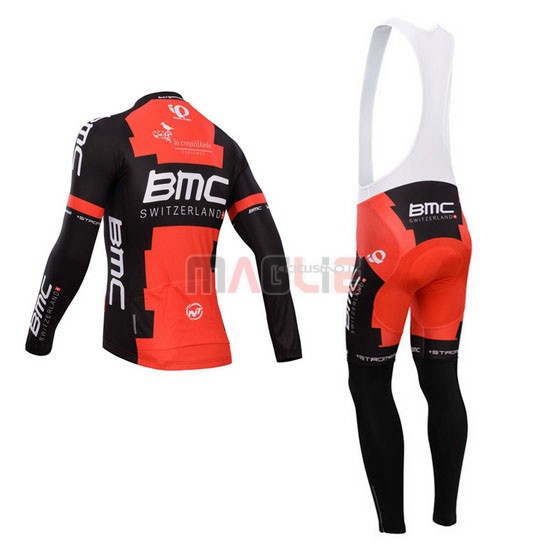 Maglia BMC manica lunga 2014 rosso e nero