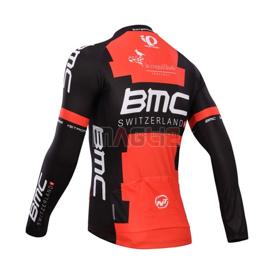 Maglia BMC manica lunga 2014 rosso e nero