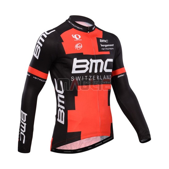 Maglia BMC manica lunga 2014 rosso e nero - Clicca l'immagine per chiudere