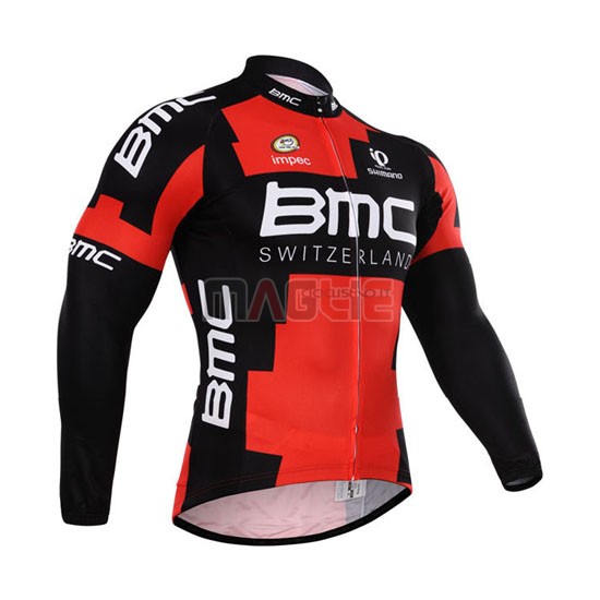 Maglia BMC manica lunga 2015 nero e arancione - Clicca l'immagine per chiudere