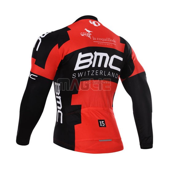 Maglia BMC manica lunga 2015 nero e arancione