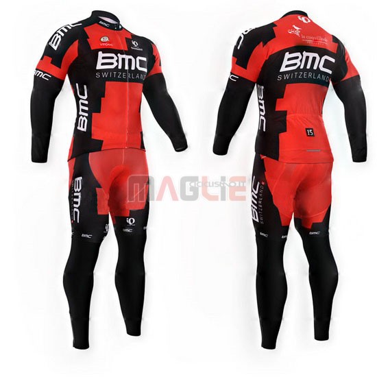 Maglia BMC manica lunga 2015 nero e arancione - Clicca l'immagine per chiudere