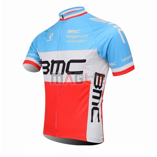 Maglia BMC manica corta 2014 celeste e arancione