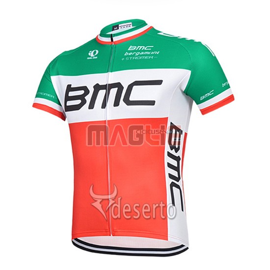 Maglia BMC manica corta 2015 arancione e verde