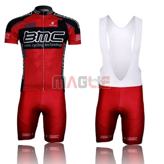 Maglia BMC manica corta 2015 rosso e nero