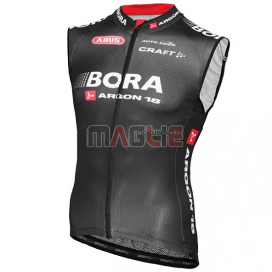 Gilet antivento Bora 2016 nero e rosso