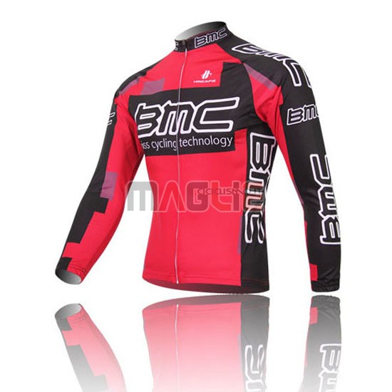 Maglia BMC manica lunga 2015 rosso e nero