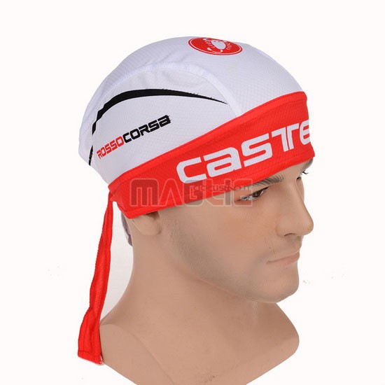 2015 Castelli Bandana Ciclismo bianco e rosso - Clicca l'immagine per chiudere