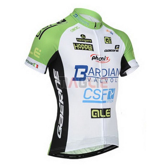 Maglia Bardiani manica corta 2014 bianco e verde