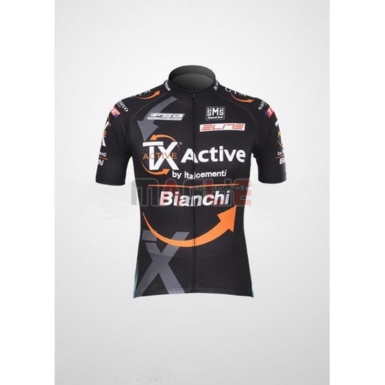 Maglia Bianchi manica corta 2012 nero e arancione