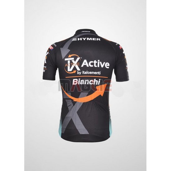 Maglia Bianchi manica corta 2012 nero e arancione