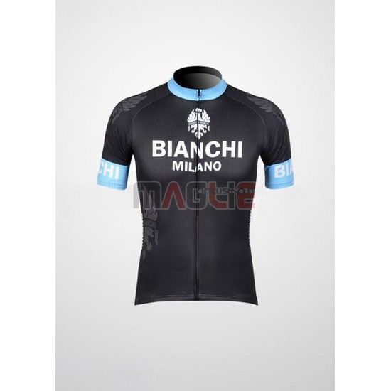 Maglia Bianchi manica corta 2012 nero e azzurro