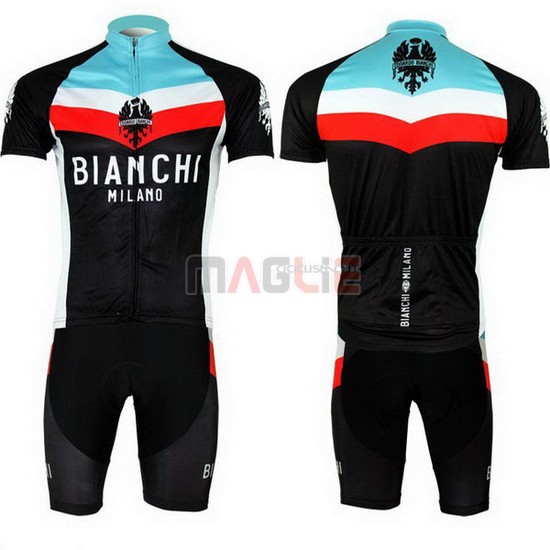 Maglia Bianchi manica corta 2013 nero e azzurro