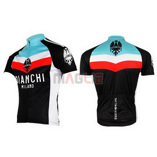 Maglia Bianchi manica corta 2013 nero e azzurro