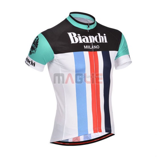 Maglia Bianchi manica corta 2014 nero e bianco