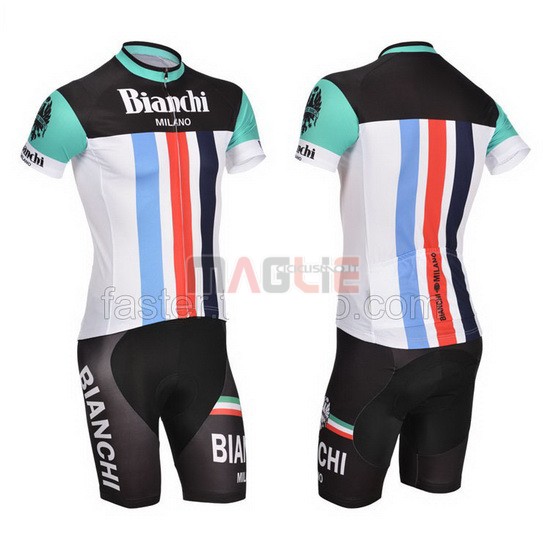 Maglia Bianchi manica corta 2014 nero e bianco