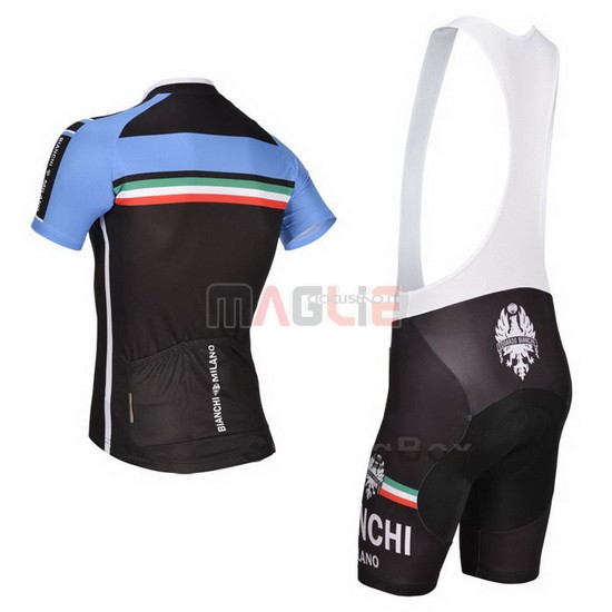 Maglia Bianchi manica corta 2014 nero e blu