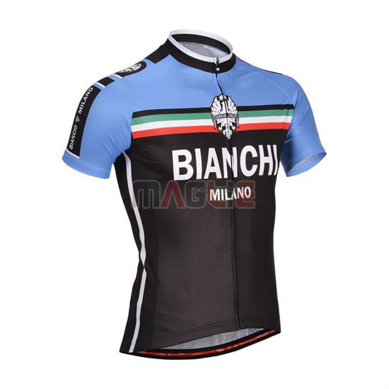 Maglia Bianchi manica corta 2014 nero e blu