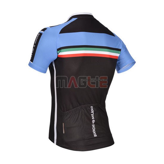 Maglia Bianchi manica corta 2014 nero e blu