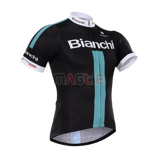 Maglia Bianchi manica corta 2014 nero e verde