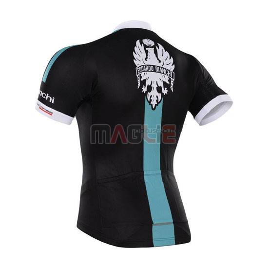 Maglia Bianchi manica corta 2014 nero e verde