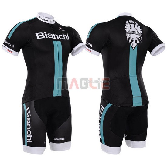 Maglia Bianchi manica corta 2014 nero e verde