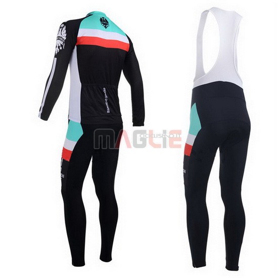 Maglia Bianchi manica lunga 2013 nero e azzurro