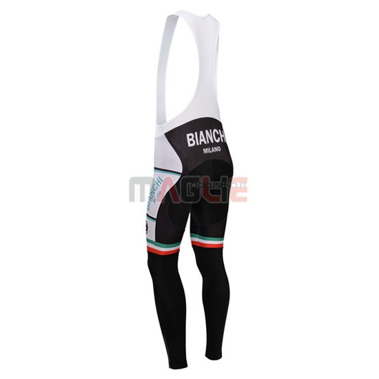 Maglia Bianchi manica lunga 2014 nero e celeste