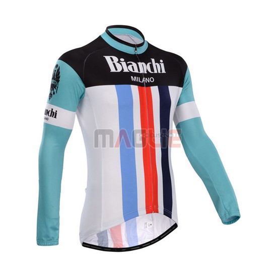 Maglia Bianchi manica lunga 2014 rosso e bianco