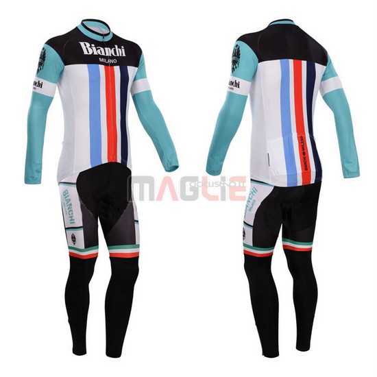 Maglia Bianchi manica lunga 2014 rosso e bianco