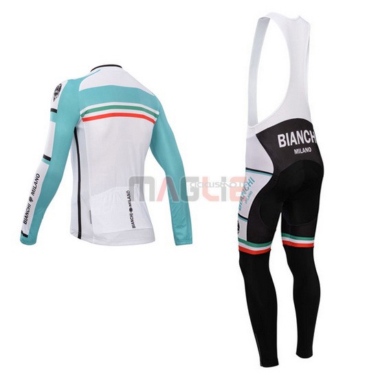 Maglia Bianchi manica lunga 2014 verde e bianco