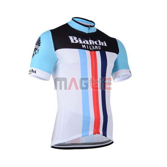 Maglia Bianchi manica corta 2014 bianco e celeste