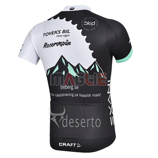 Maglia Bianchi manica corta 2015 nero e bianco