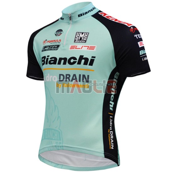 Maglia Bianchi manica corta 2015 nero e verde