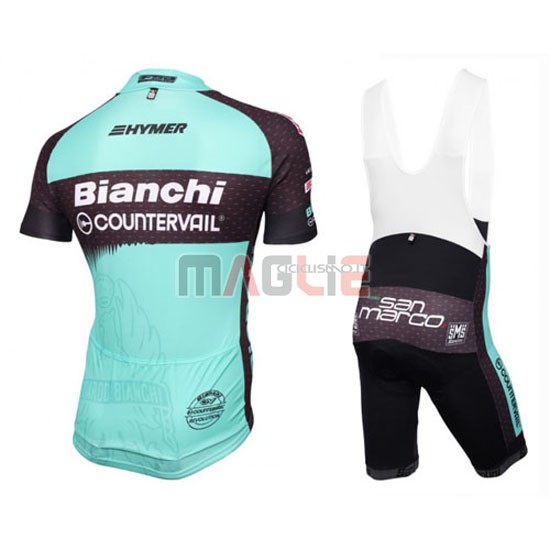 Maglia Bianchi manica corta 2016 azzurro e nero