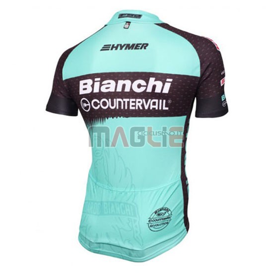 Maglia Bianchi manica corta 2016 azzurro e nero