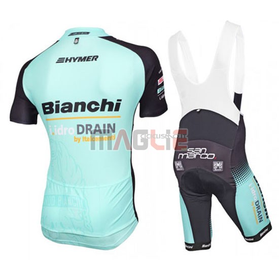 Maglia Bianchi manica corta 2016 nero e azzurro