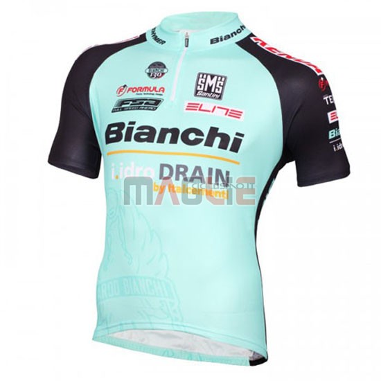 Maglia Bianchi manica corta 2016 nero e azzurro